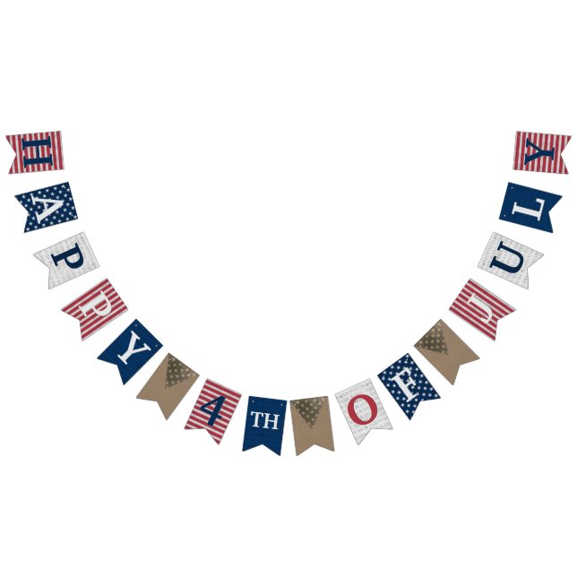 Happy 4th of July Bunting Banner (All)