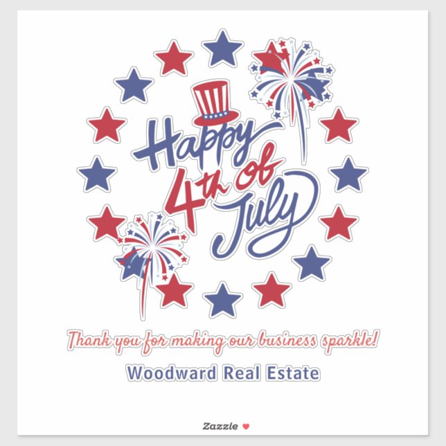 Happy 4th of July Business Brand Patriotic Playful (Sheet)