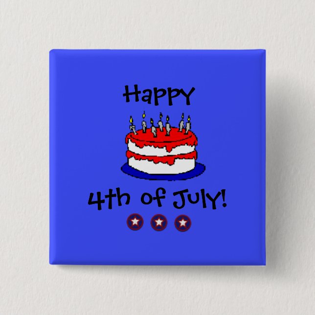 Happy 4th of July Button (Front)