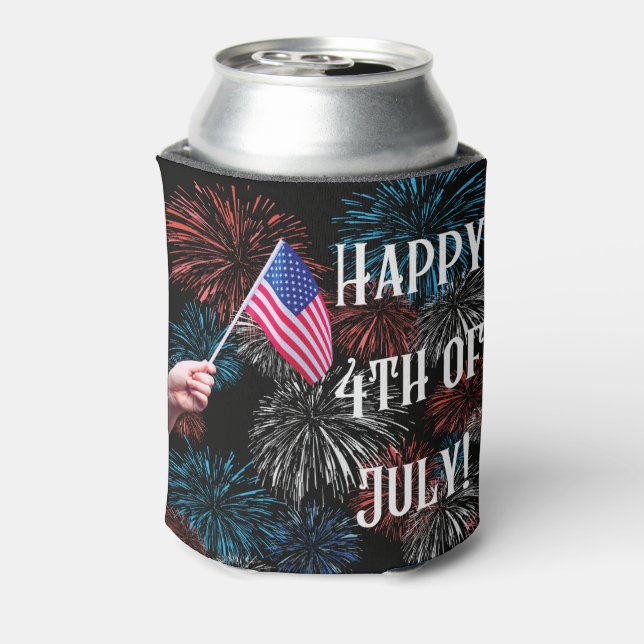 Happy 4th of July Can Cooler (Can Back)