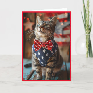 Happy 4th of July Cat Holiday Card