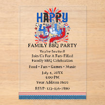 Happy 4th of July Celebration Custom Text