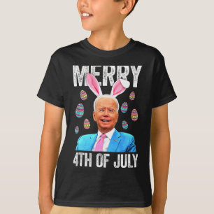 Happy 4th Of July Confused Funny Biden Easter Day T-Shirt