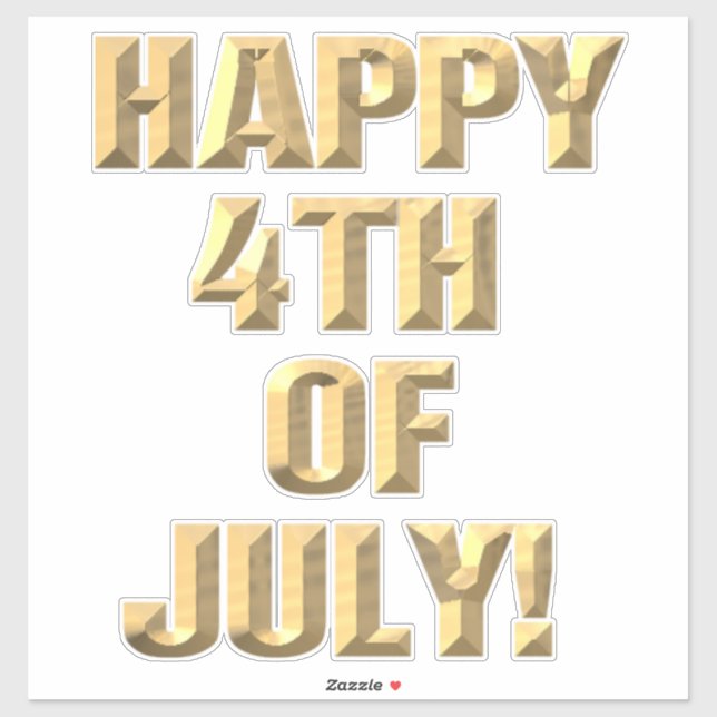 Happy 4th of July contour sticker (Sheet)
