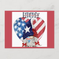 Happy 4th of July Cute Gnome Liberty Cupcake