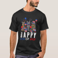 Happy 4th of July Cute Patriotic Cats America Flag