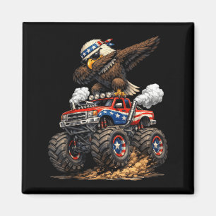 Happy 4th of July Dabbing Eagle Boys Kids Birthday Magnet