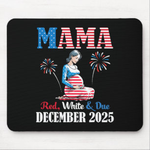 Happy 4th Of July Day Mama Red White And Due Decem Mouse Mat