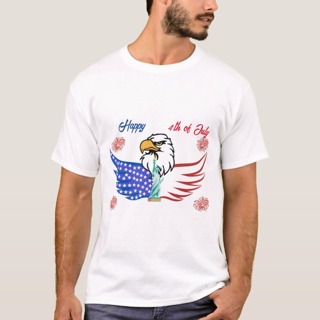 Happy 4th Of July  Design T-Shirt (Front)