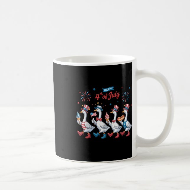 Happy 4th Of July Ducks Independence Day American  Coffee Mug (Right)