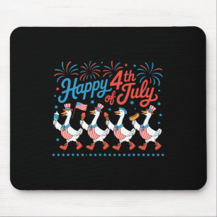 Happy 4th Of July Ducks Independence Day American Mouse Mat