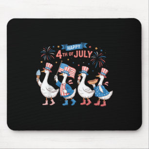 Happy 4th Of July Ducks Independence Day American Mouse Mat