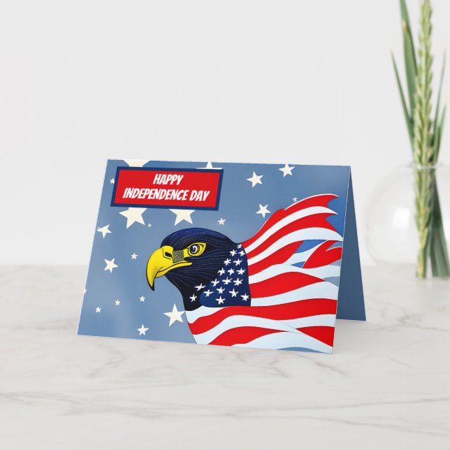 Happy 4th of july, eagle, vintage Postcard (Front)