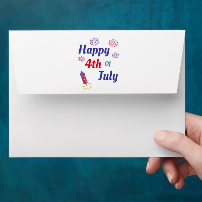 Happy 4th Of July Envelope (Hand)