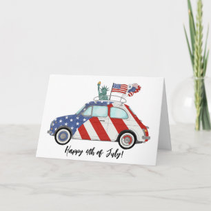 Happy 4th of July Fiat 500  Card