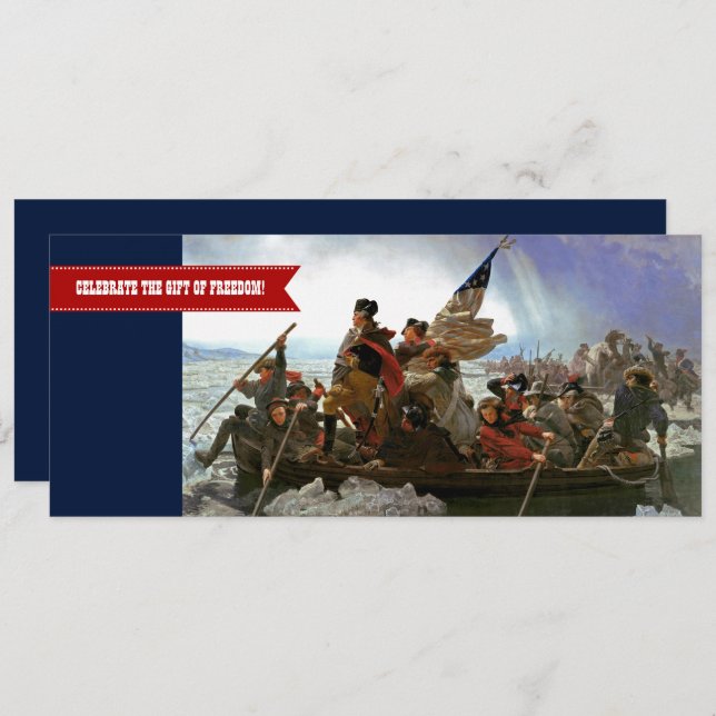Happy 4th of July. Fine Art Custom Flat Card (Front/Back)