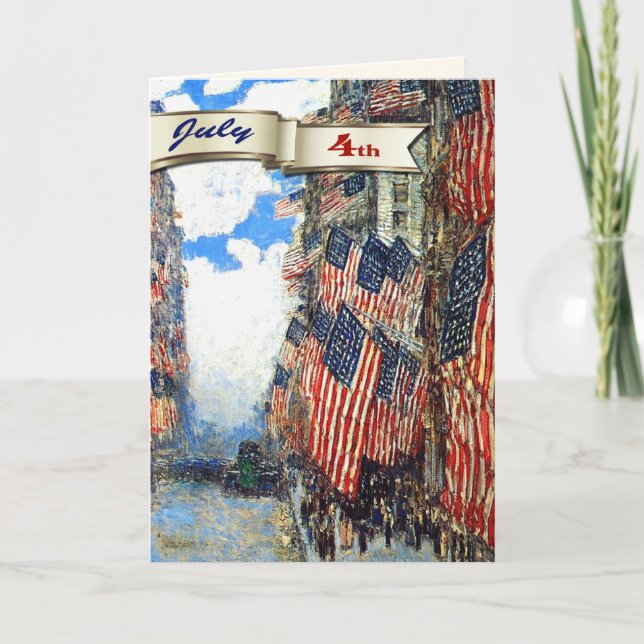 Happy 4th of July. Fine Art Custom  Holiday Card (Front)