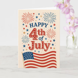 Happy 4th of July Fireworks Card