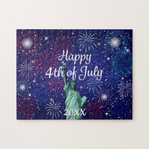 Happy 4th of July Fireworks Jigsaw Puzzle