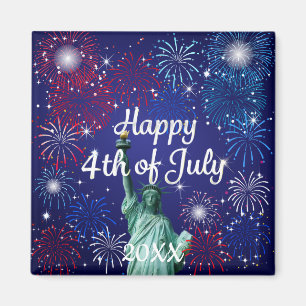 Happy 4th of July Fireworks Magnet
