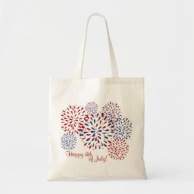 Happy 4th of July Fireworks Tote Bag (Front)