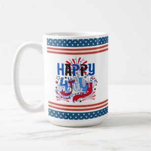 Happy 4th of July Fireworks USA-63261 Coffee Mug