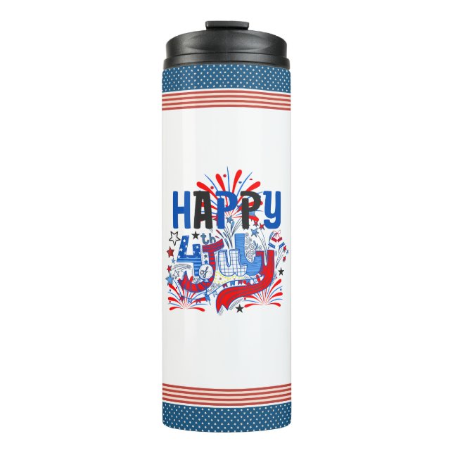 Happy 4th of July Fireworks USA-63261 Thermal Tumbler (Front)