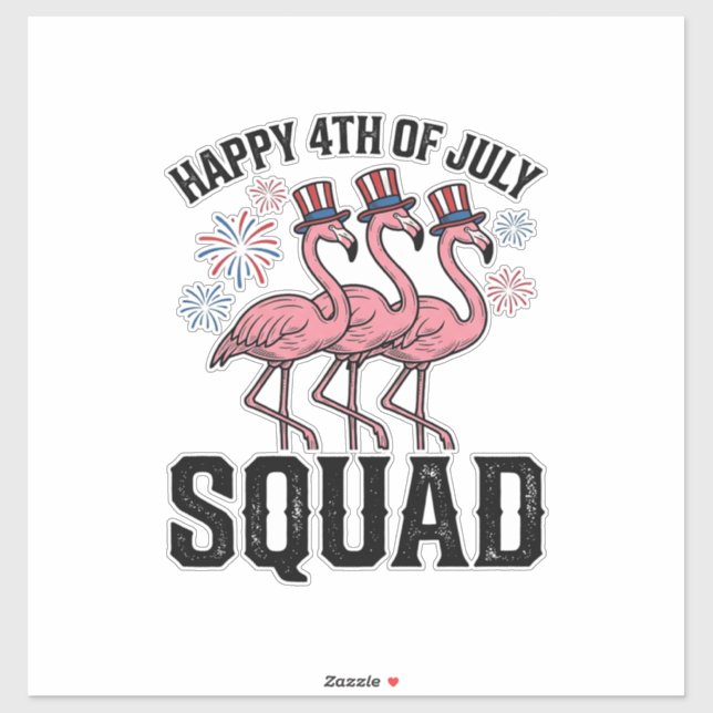 Happy 4th of July Flamingo Squad Vector Design_1 (Sheet)