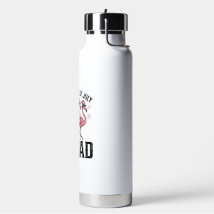 Happy 4th of July Flamingo Squad Vector Design_1 Water Bottle