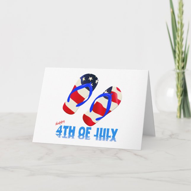Happy 4th Of July - Flip Flop Card (Front)