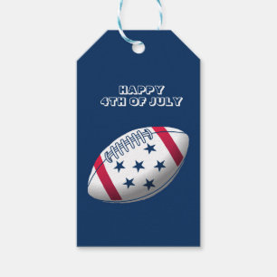 Happy 4th of July Football Gift Tags