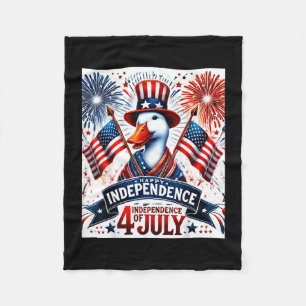 Happy 4th of july for independence day fleece blanket