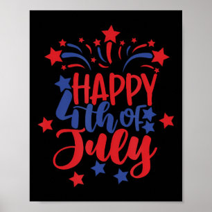 Happy 4th Of July For Men Women Kids  Poster
