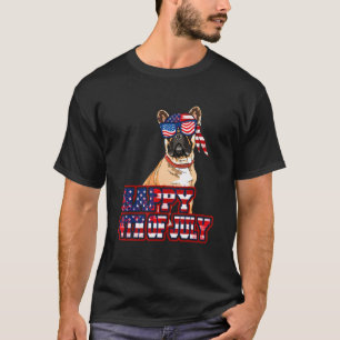 Happy 4th Of July  French Bulldog American Flag Gl T-Shirt