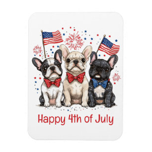 Happy 4th Of July French Bulldogs Magnet