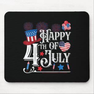 Happy 4th Of July Funny Fourth Of July Independenc Mouse Mat