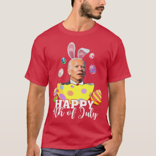 Happy 4th of July Funny Joe Biden Easter Holiday V T-Shirt