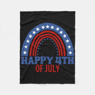 Happy 4th Of July Funny Usa Flag For Independence Fleece Blanket
