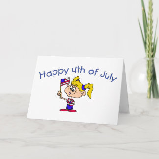 Happy 4th Of July (Girl) Card