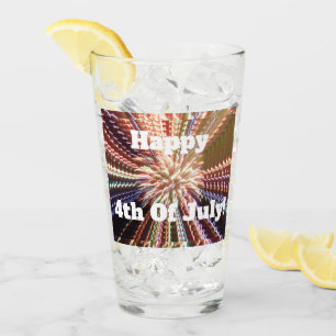 HAPPY 4TH OF JULY GLASS