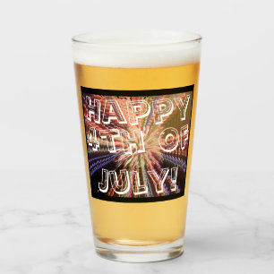 HAPPY 4TH OF JULY  GLASS 
