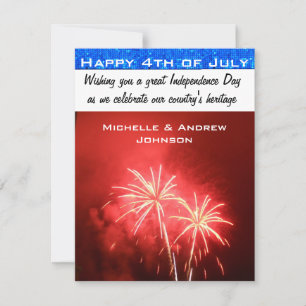 Happy 4th of July Greetings Invitation
