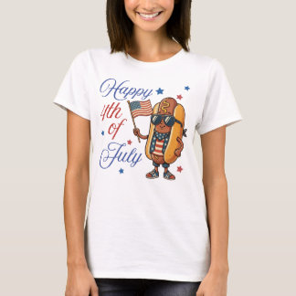 Happy 4th of July Hotdog T-Shirt