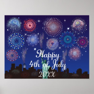 Happy 4th of July in New York Poster