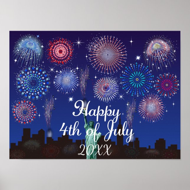 Happy 4th of July in New York Poster (Front)