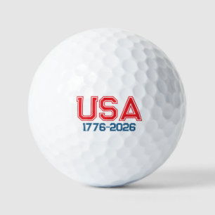 Happy 4th of July Independence Day 1776-2026 Golf Balls