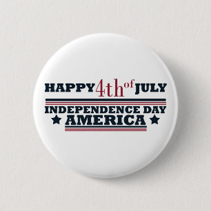 Happy 4th of july independence day America 6 Cm Round Badge