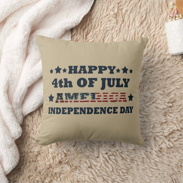 Happy 4th of july independence day America Cushion (Blanket)