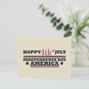 Happy 4th of july independence day America Holiday Postcard