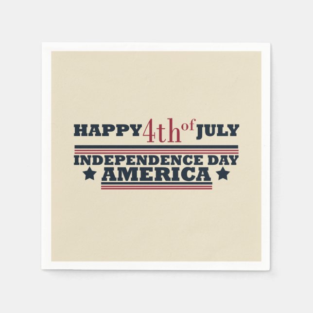 Happy 4th of july independence day America Napkin (Front)